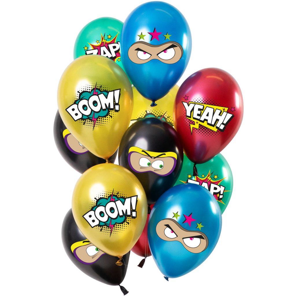 Balionų rinkinys Superherojai 12vnt.