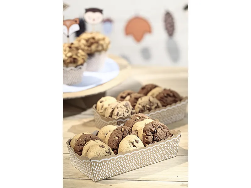 Dėžutė užkandžiams, kraft (6vnt./6.6x15x4cm)