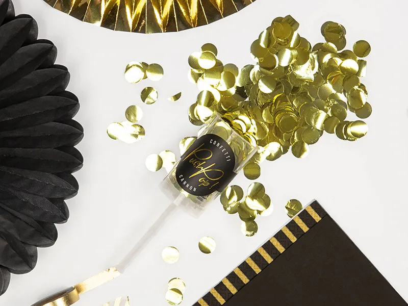 Konfeti mini patranka, auksinė