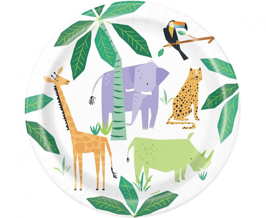 Lėkštutės Safari gyvūnai (8vnt./23cm )