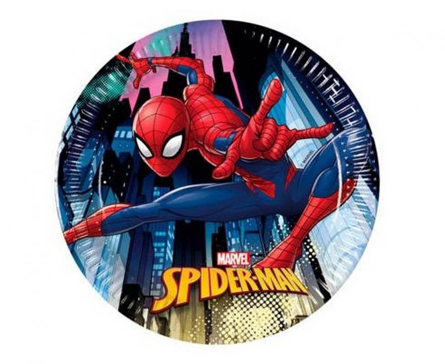Lėkštutės Spiderman (8vnt./20cm)